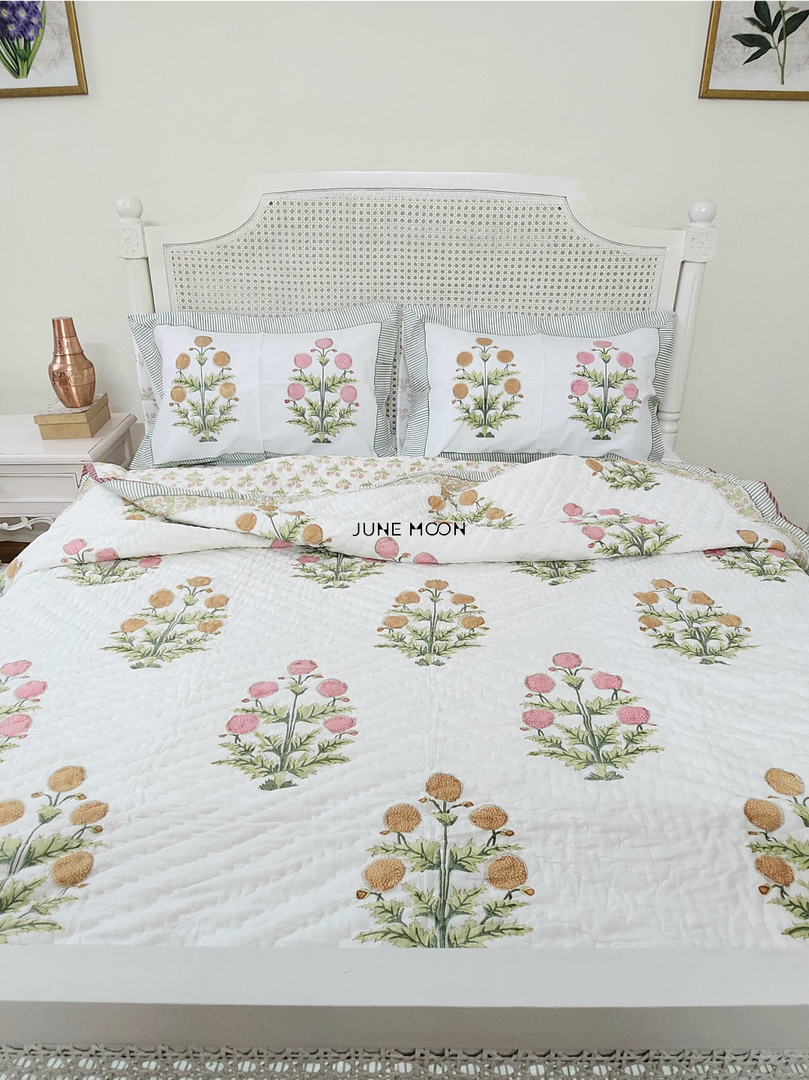 Evening In Rome - Set of Quilt & Bedsheet