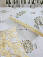 Load image into Gallery viewer, Sunny Nook - Block Printed Bedsheet Set
