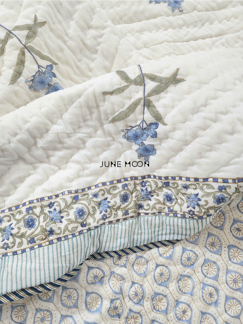 Evening In Rome - Block Printed Muslin Quilt