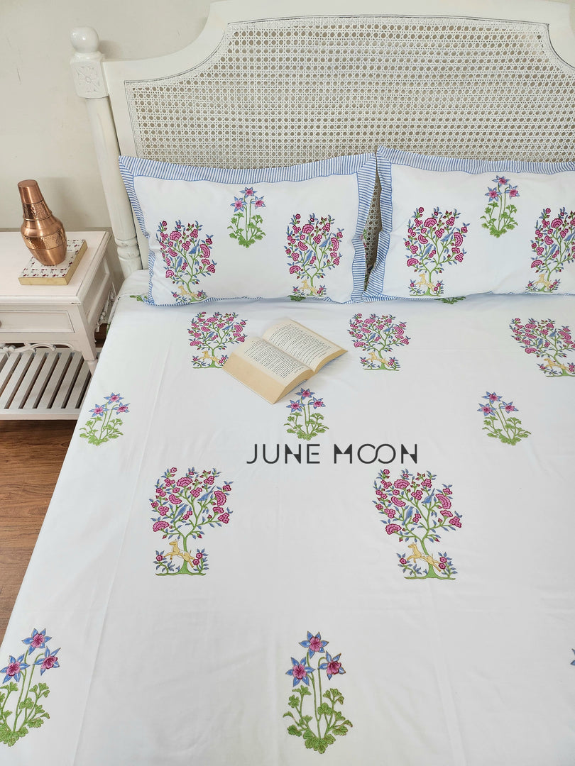 Floresta - Block Printed Bedsheet Set