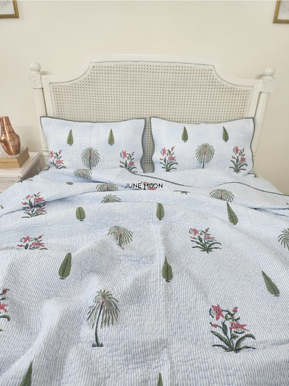 Rimjhim - Quilted Bedcover Set