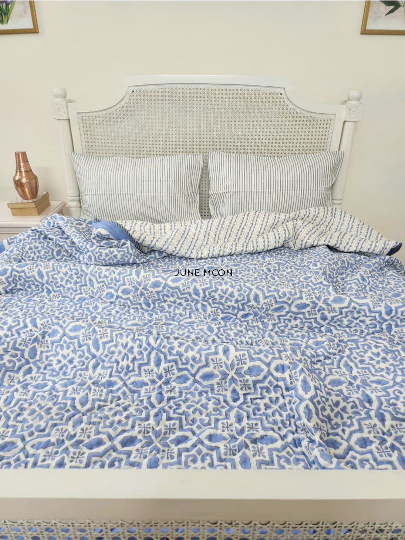 Dreaming Persia - Block Printed Muslin Quilt