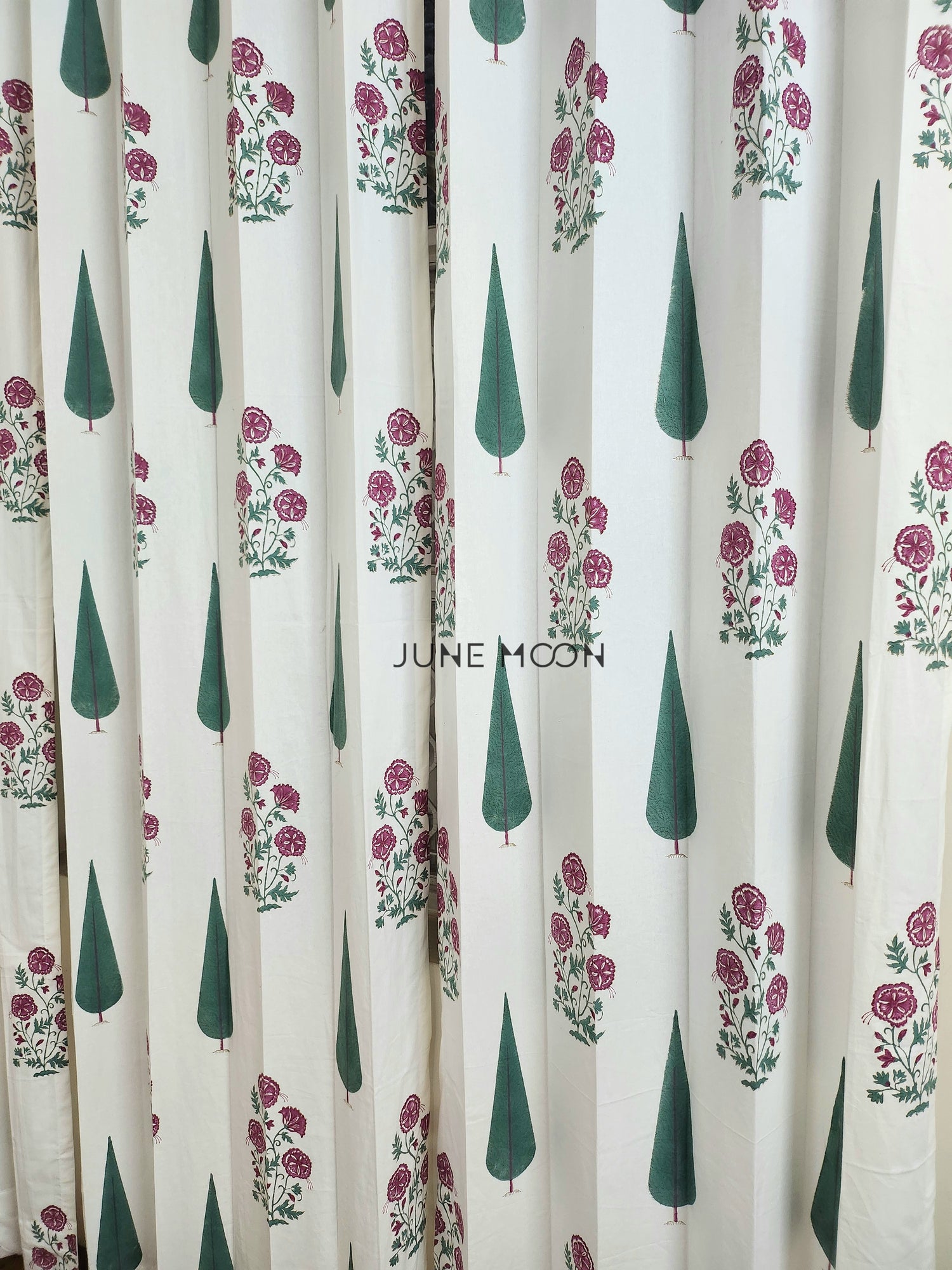 Rose Blush - Block Printed Curtains