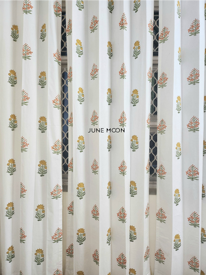 Gold Dust - Block Printed Curtains