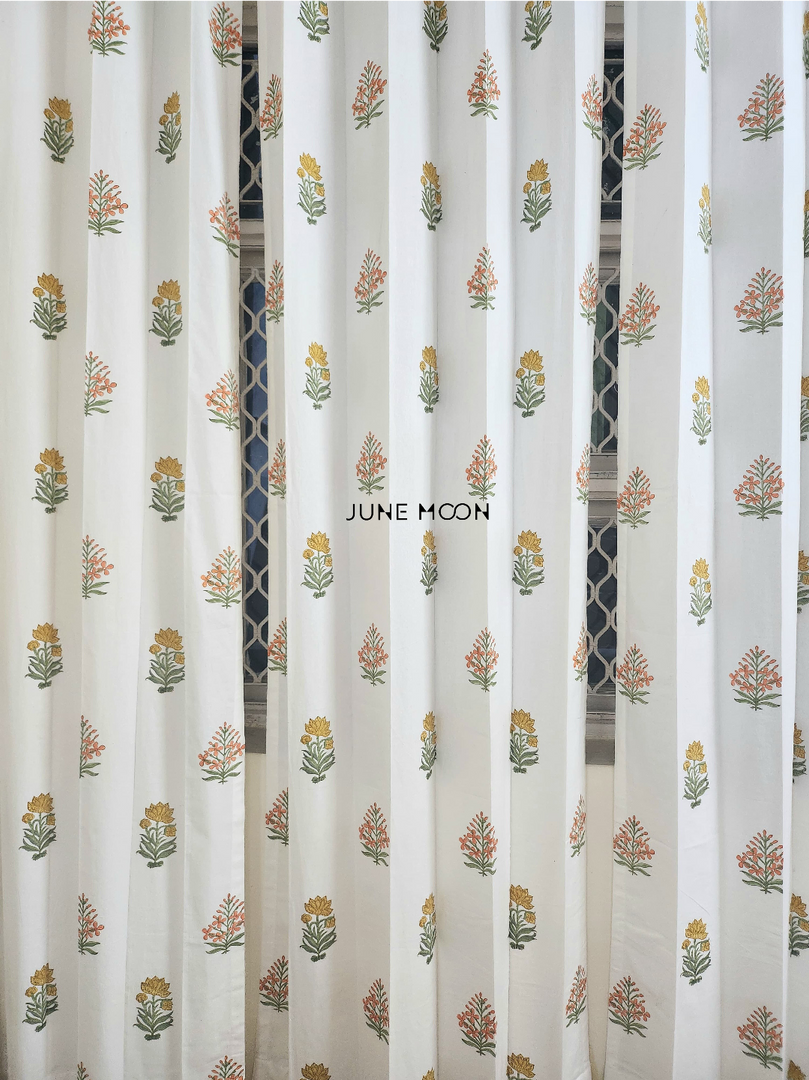 Gold Dust - Block Printed Curtains