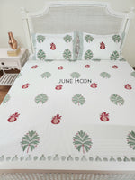 Load image into Gallery viewer, Born To Be Loved - Block Printed Bedsheet Set
