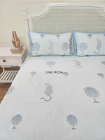 Load image into Gallery viewer, Regal Retreat - Block Printed Bedsheet Set
