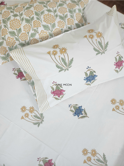 Hues Of India - Block Printed Bedsheet Set