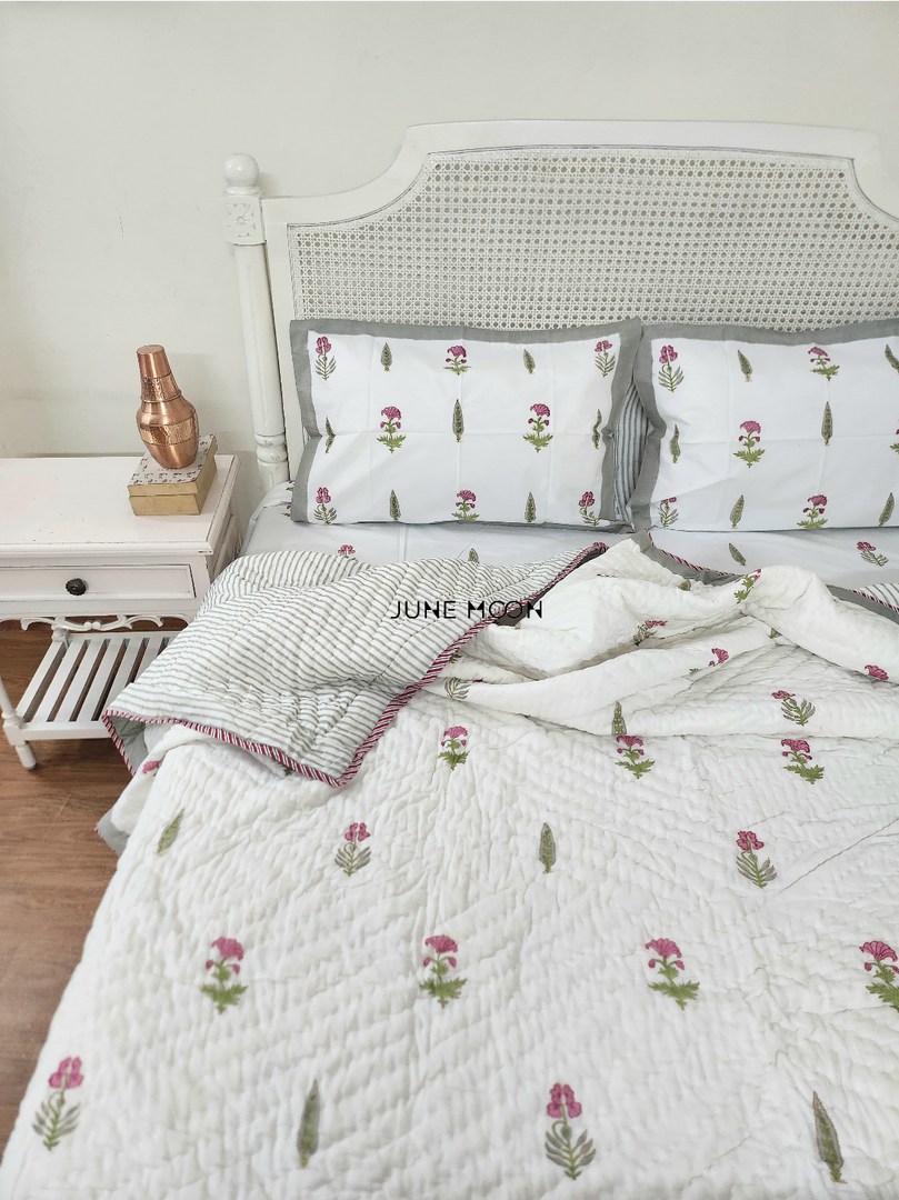 For Your Eyes - Block Printed Muslin Quilt