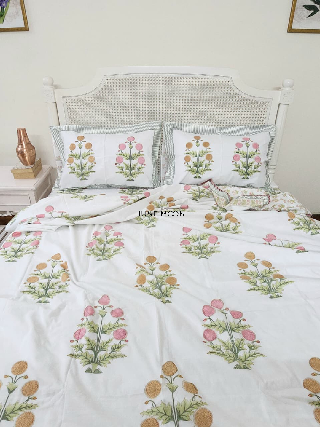 Evening In Rome - Block Printed Muslin Dohar