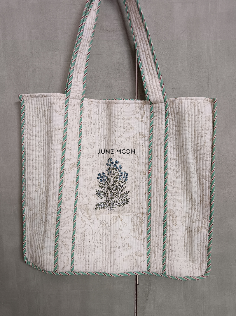 Roza - Block Printed Tote Bag
