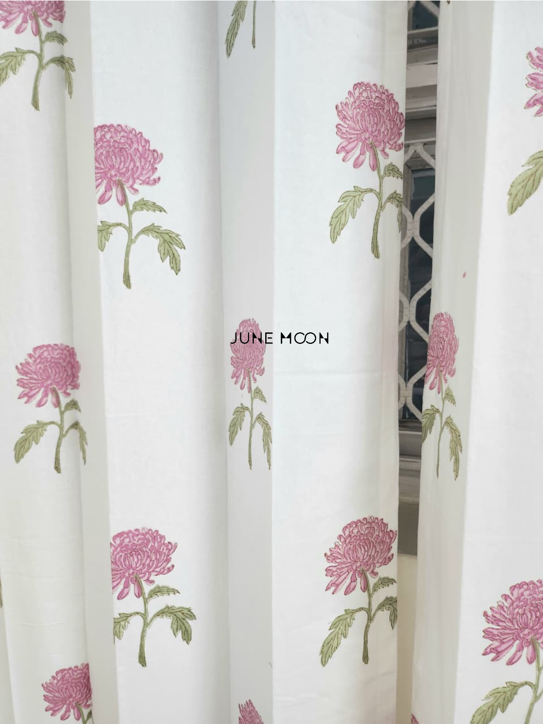 Lady Lilac - Block Printed Curtains