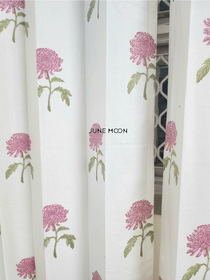 Lady Lilac - Block Printed Curtains