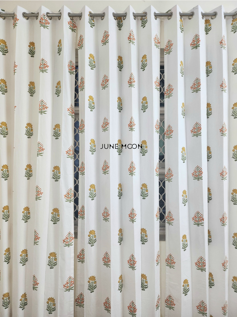 Gold Dust - Block Printed Curtains