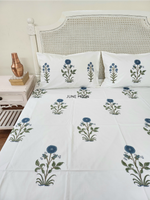 Load image into Gallery viewer, Moon &amp; Tulip - Block Printed Bedsheet Set
