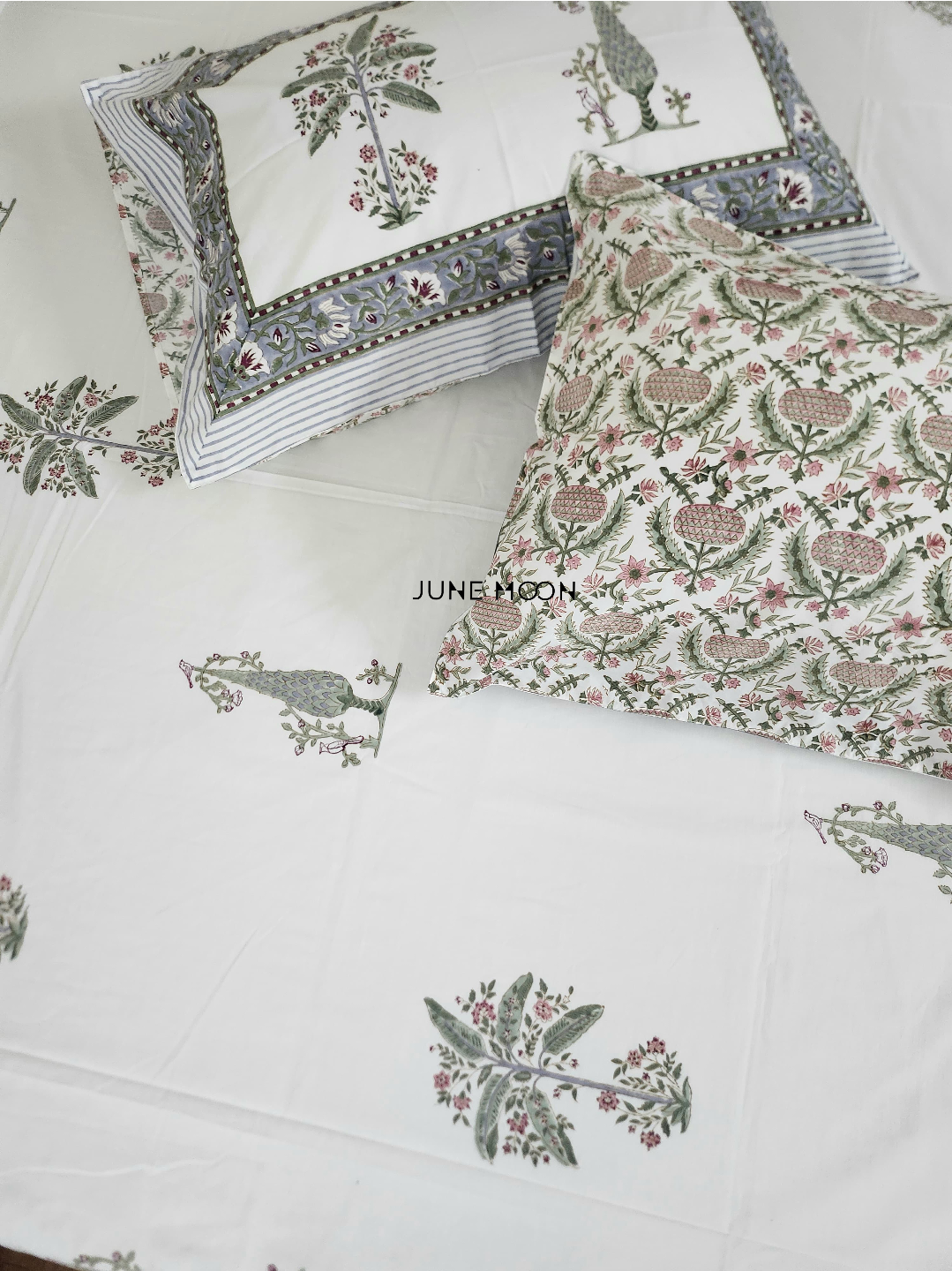 Summer Alley - Block Printed Bedsheet Set