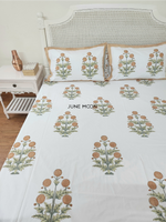 Load image into Gallery viewer, Rhythm of Earth - Block Printed Bedsheet Set
