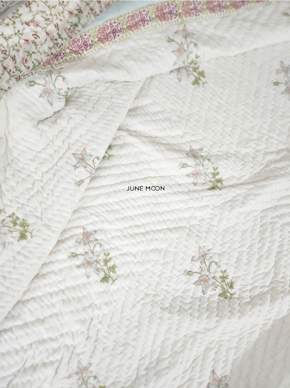 Darling Dainty - Block Printed Muslin Quilt