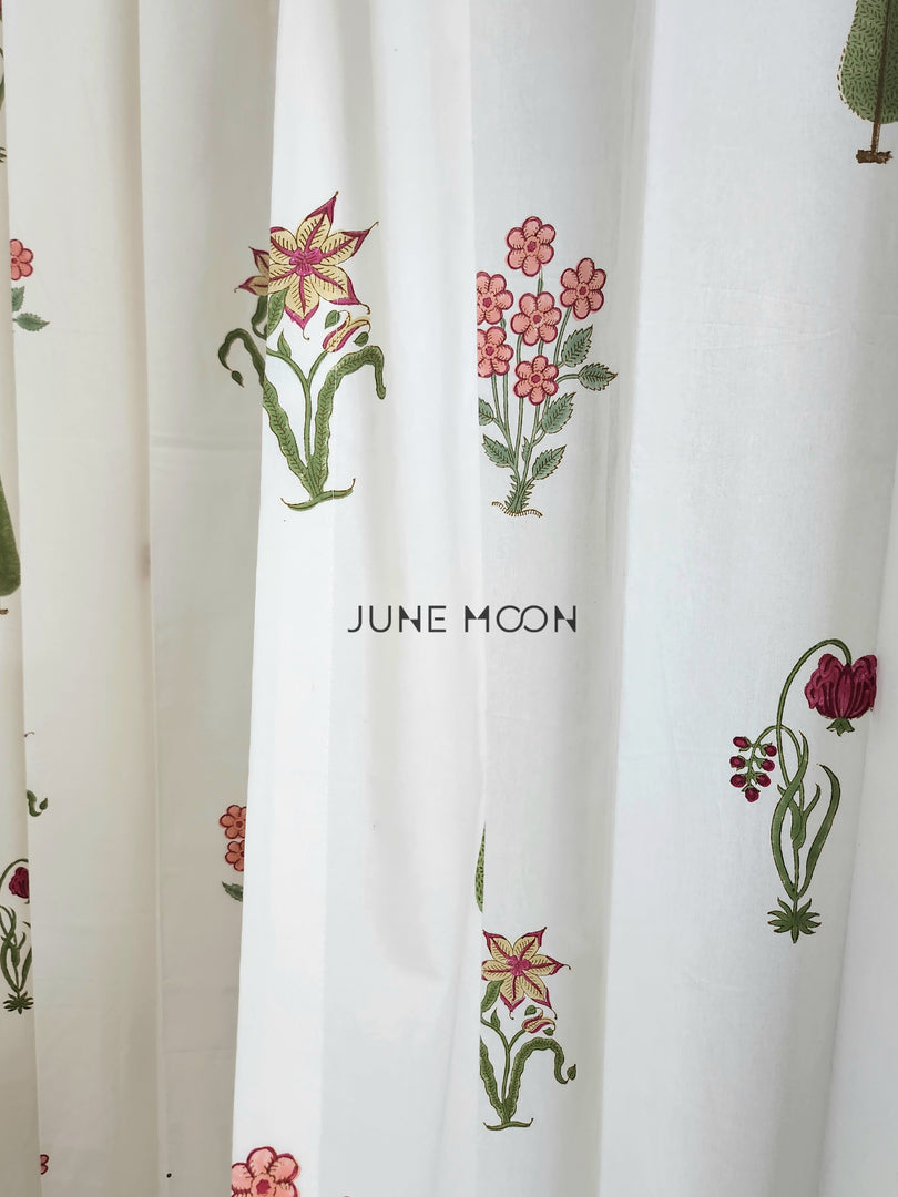 Summer Rouge - Block Printed Curtains