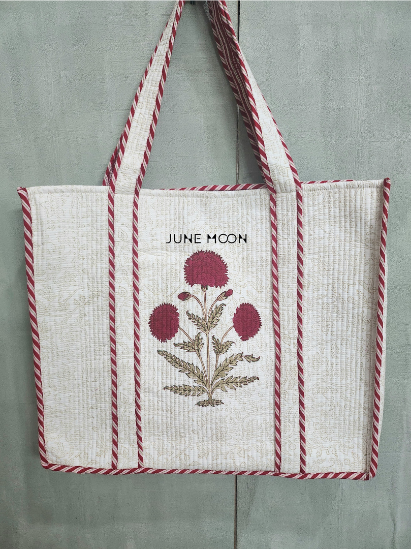 Roza - Block Printed Tote Bag