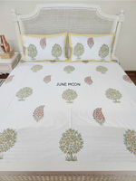 Load image into Gallery viewer, Sunny Nook - Block Printed Bedsheet Set
