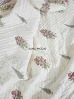 Load image into Gallery viewer, Sweet Escape - Block Printed Muslin Quilt (Off White Base)
