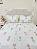 Load image into Gallery viewer, Cosmos - Block Printed Bedsheet Set

