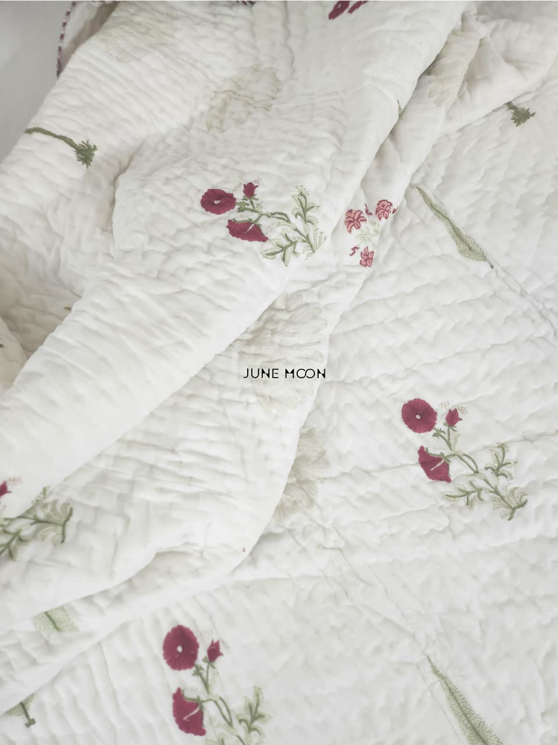 Khushaali - Block Printed Muslin Quilt