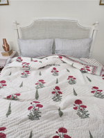 Load image into Gallery viewer, Scarlet - Block Printed Muslin Quilt