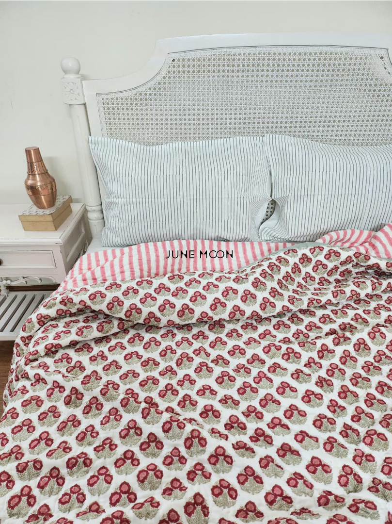 Noor - Block Printed Muslin Quilt