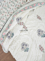 Load image into Gallery viewer, Sweet Melody - Block Printed Muslin Quilt (Cream Base)
