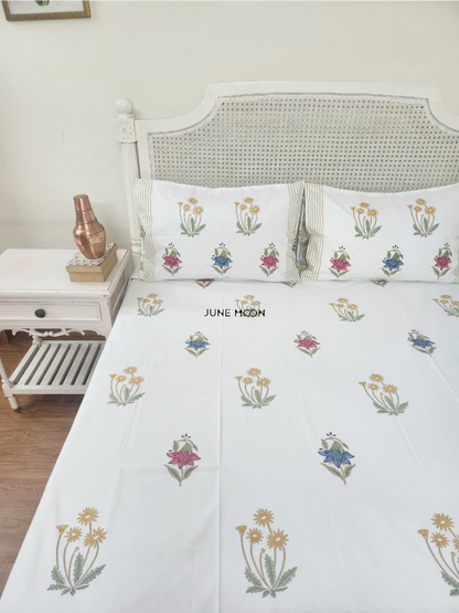 Hues Of India - Block Printed Bedsheet Set