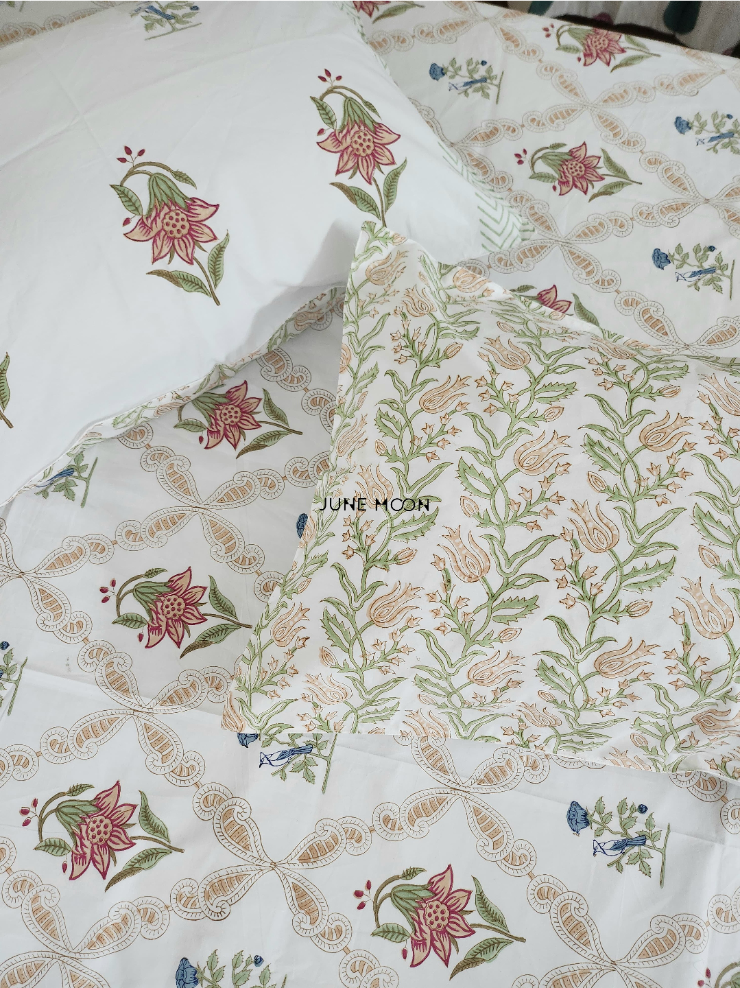 Into The Woods - Block Printed Bedsheet Set