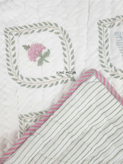 Autumn Rose - Block Printed Muslin Quilt