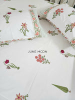 Load image into Gallery viewer, Summer Rouge - Block Printed Bedsheet Set
