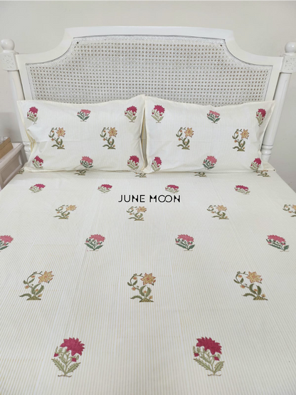 Honey Brook - Block Printed Bedsheet Set