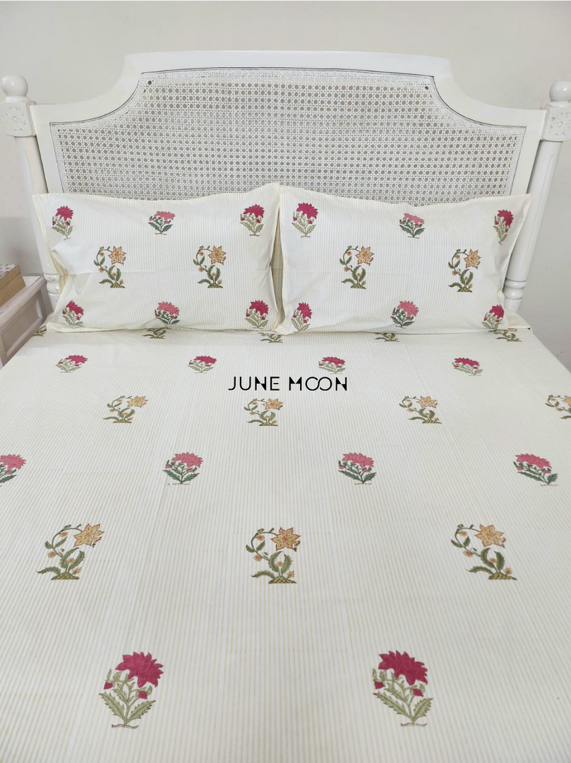 Honey Brook - Block Printed Bedsheet Set