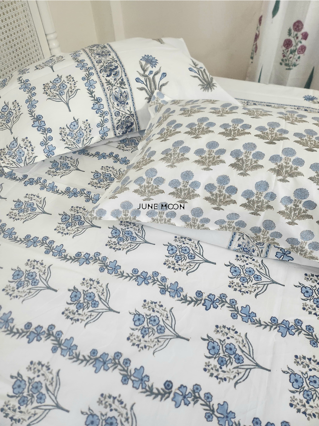 Oh I Sea - Block Printed Bedsheet Set