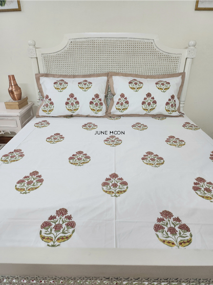 Rustic Terrace - Block Printed Bedsheet Set