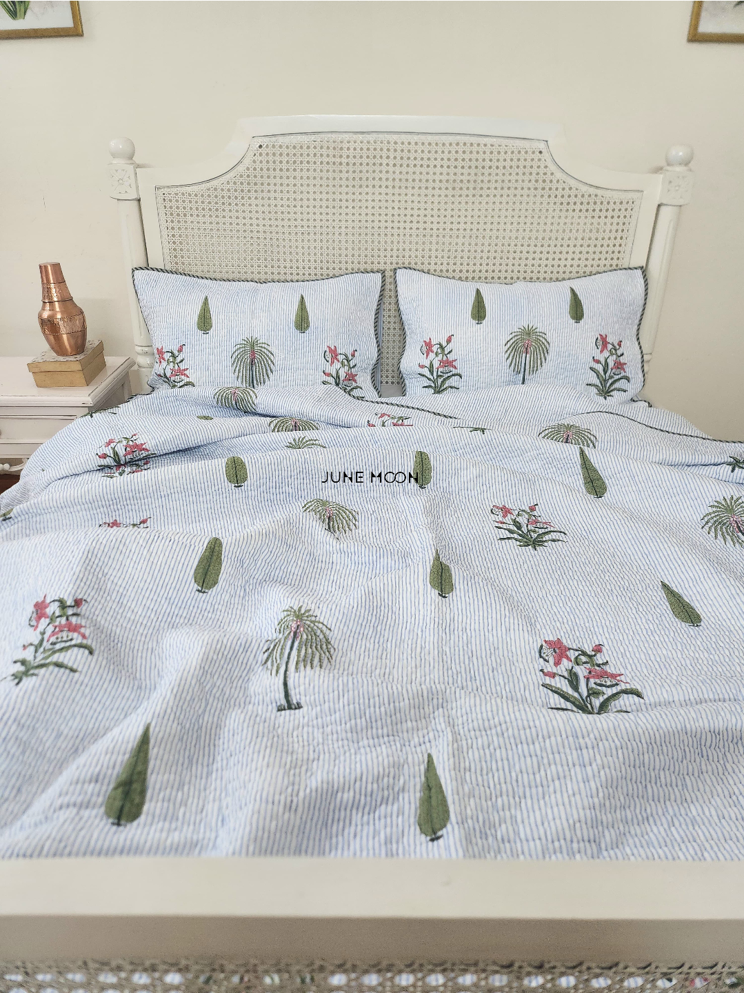Rimjhim - Quilted Bedcover Set