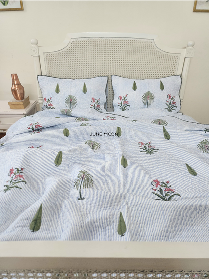 Rimjhim - Quilted Bedcover Set