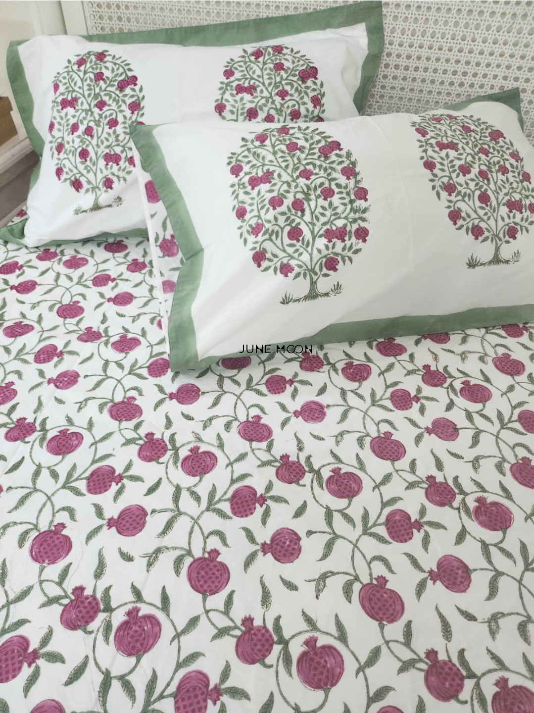Garden Of Enchantment - Block Printed Bedsheet Set