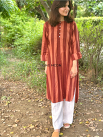 Load image into Gallery viewer, Sukoon - Cotton High-Low Kurta
