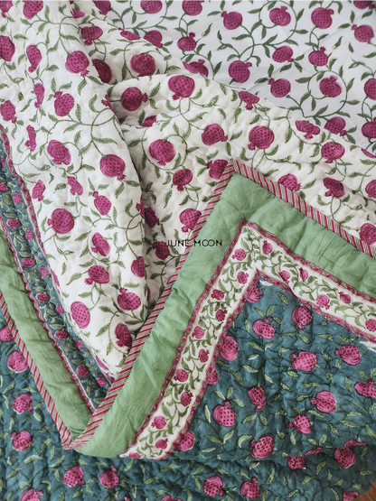 Kudrat - Block Printed Muslin Quilt