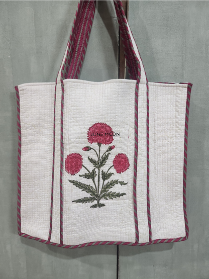 Roza - Block Printed Tote Bag