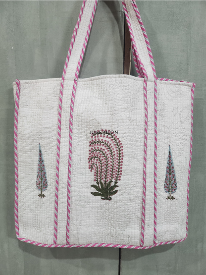 Roza - Block Printed Tote Bag