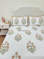 Load image into Gallery viewer, Rhythm of Earth - Block Printed Bedsheet Set
