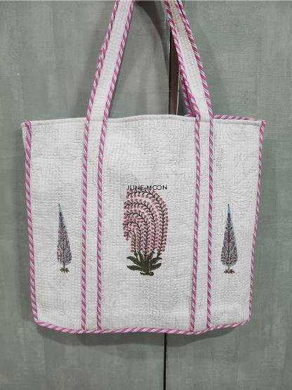 Roza - Block Printed Tote Bag