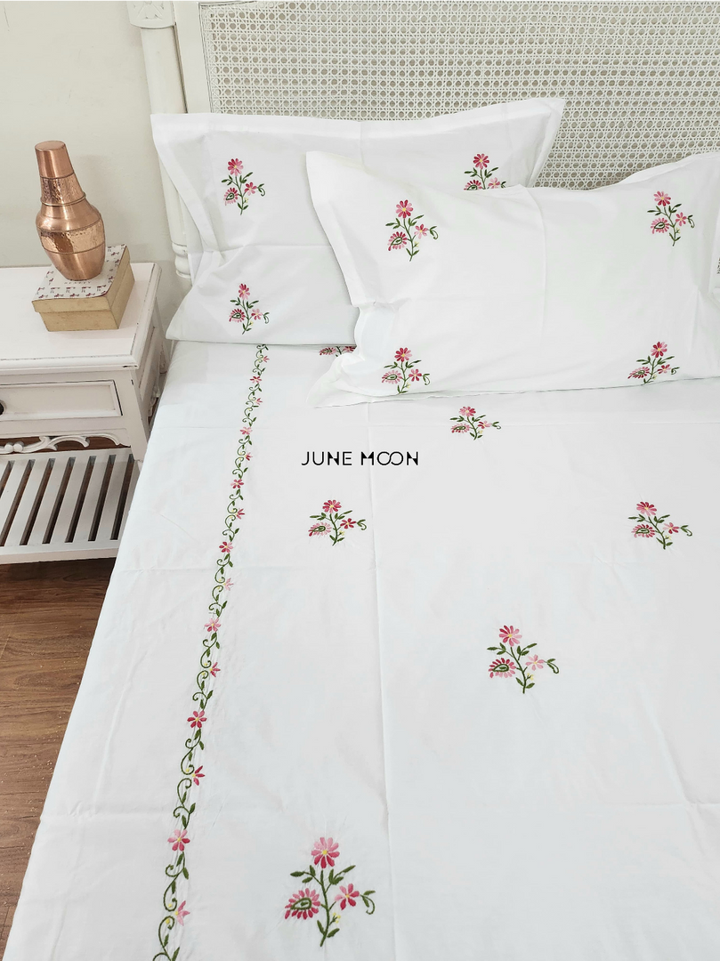 Brittany - Embroidered Bedsheet Set