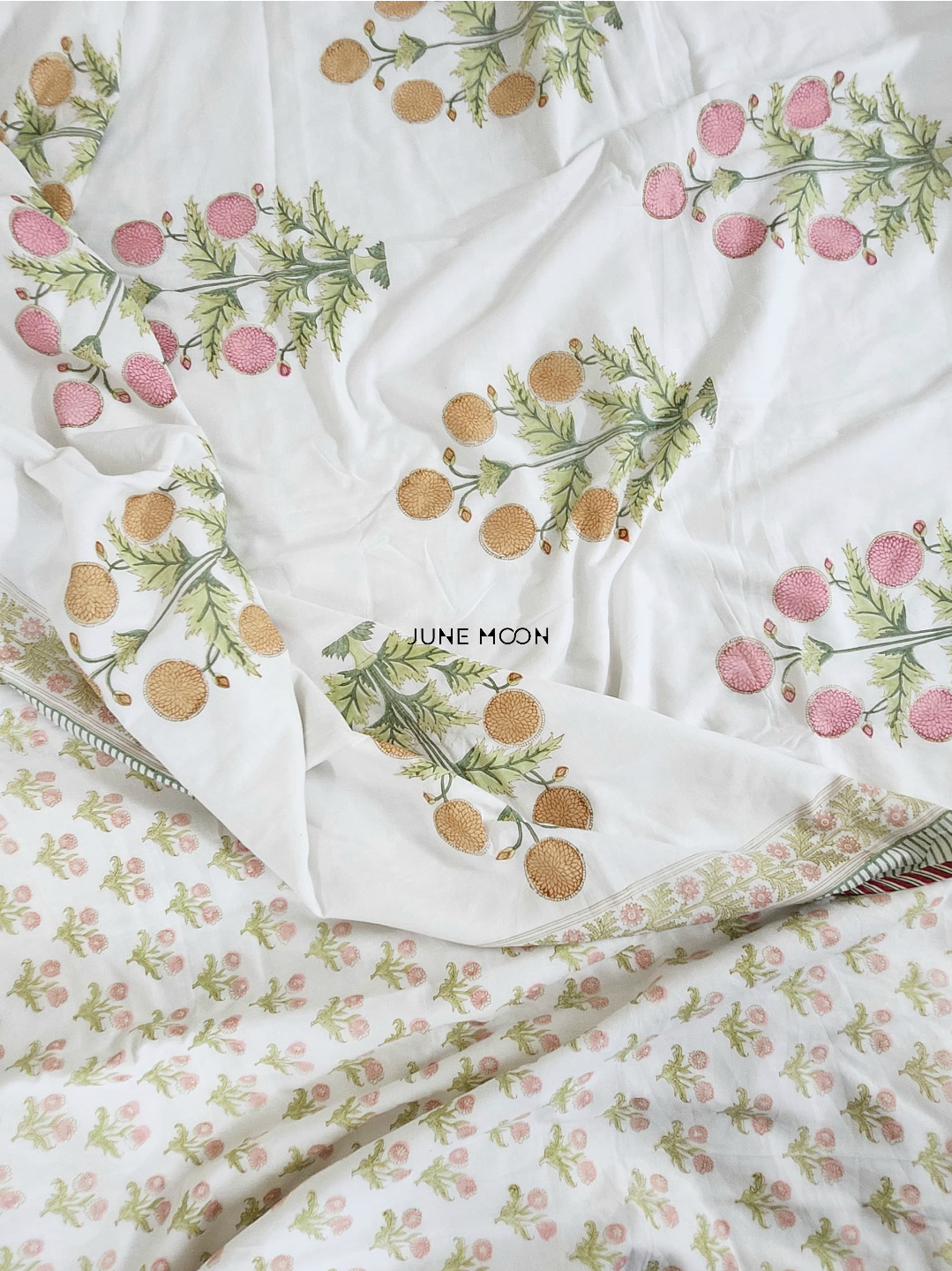Evening In Rome - Block Printed Muslin Dohar